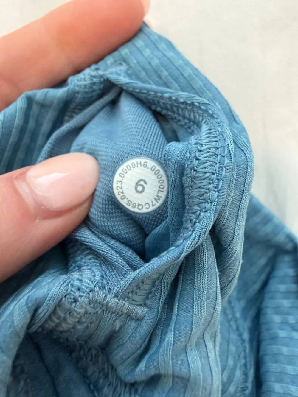 Lululemon Blue Gingham Biker Shorts